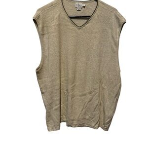 Calvin Klein Jeans Cream V-Neck Sweater